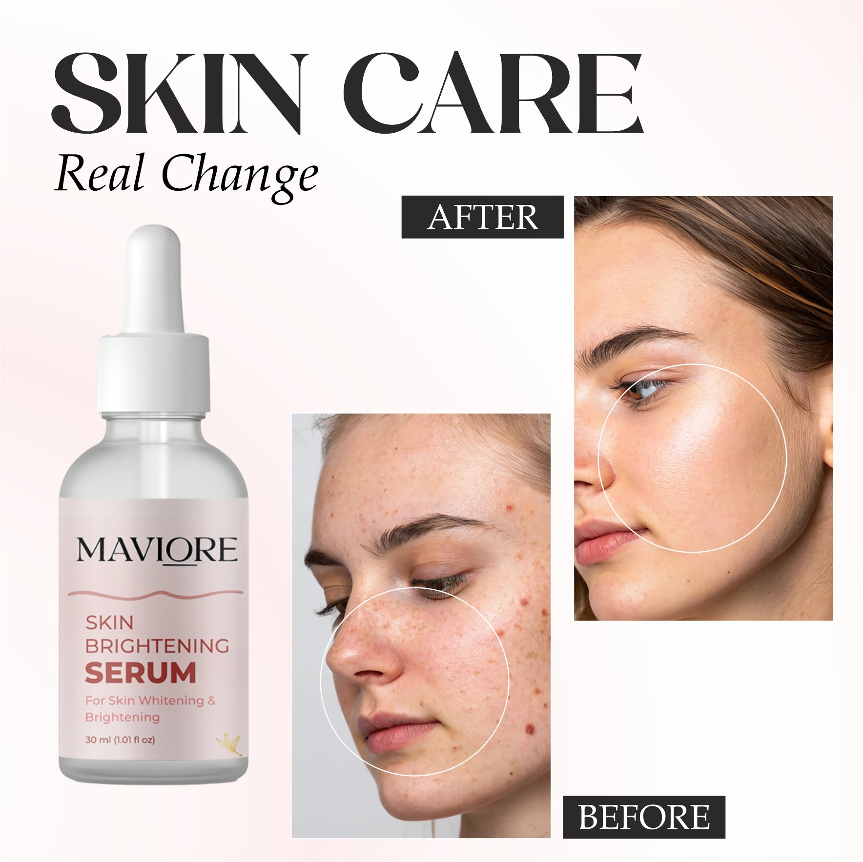 Maviore Skin Brightening Serum, For Skin Whitening & Brightening, 30ml (1.01 fl oz)