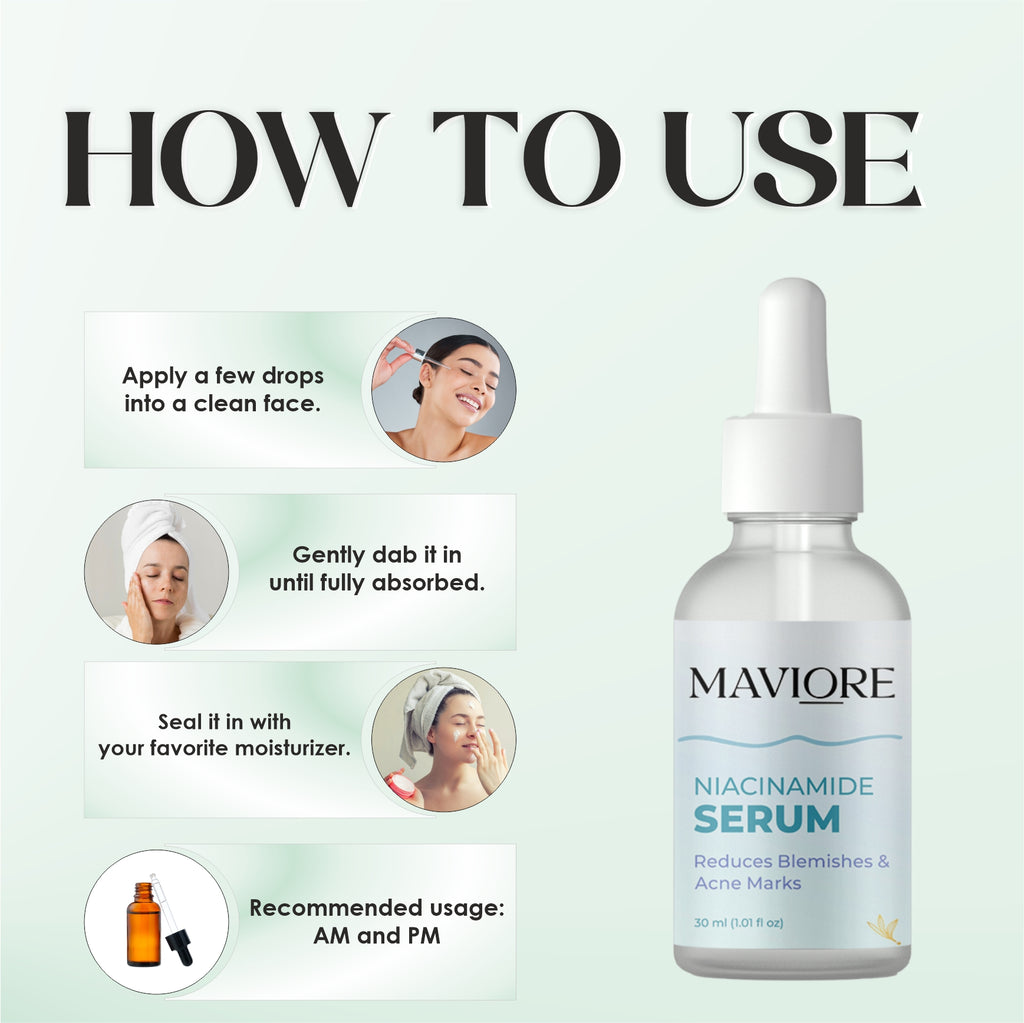 Maviore Niacinamide Serum, Reduces Blemishes & Acne Marks, 30 ml