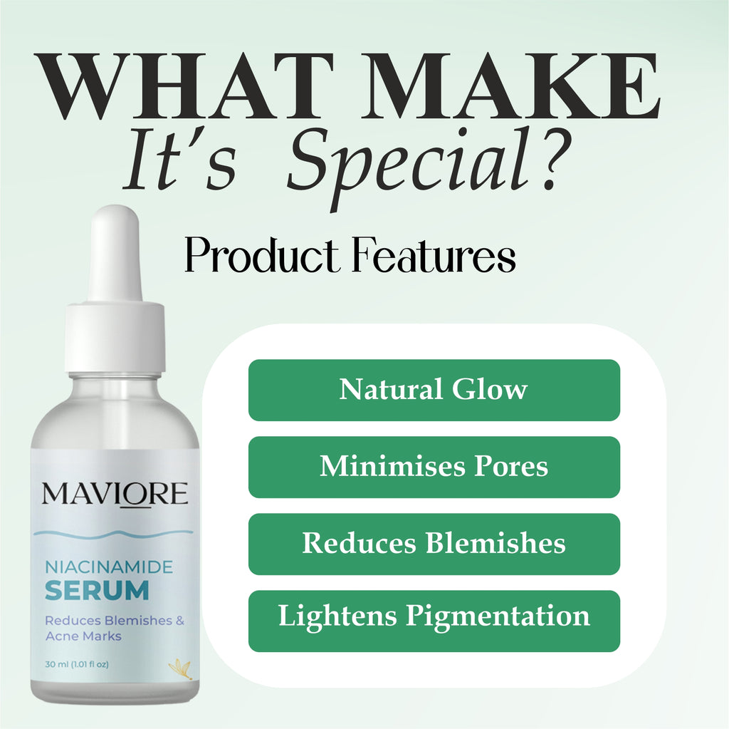 Maviore Niacinamide Serum, Reduces Blemishes & Acne Marks, 30 ml