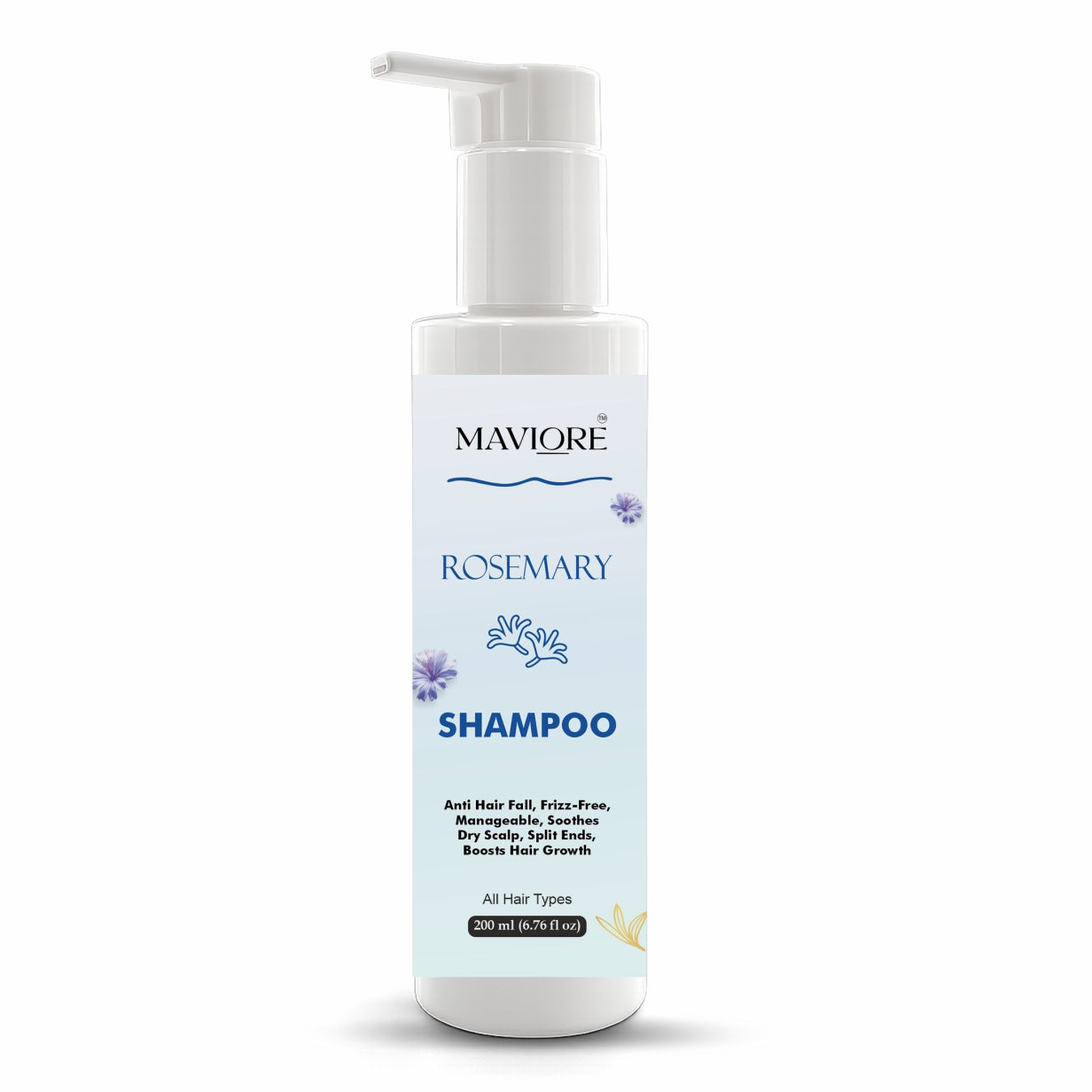 MAVIORE Rosemary Shampoo, Anti Hair Fall, Frizz-Free, Boosts Hair Growth, All Hair Types, 200 ml
